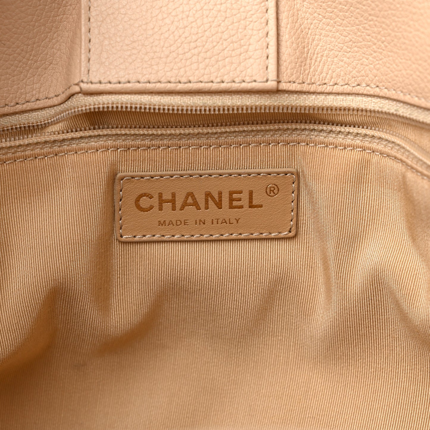 Calfskin Cerf Executive Shopper Tote Beige