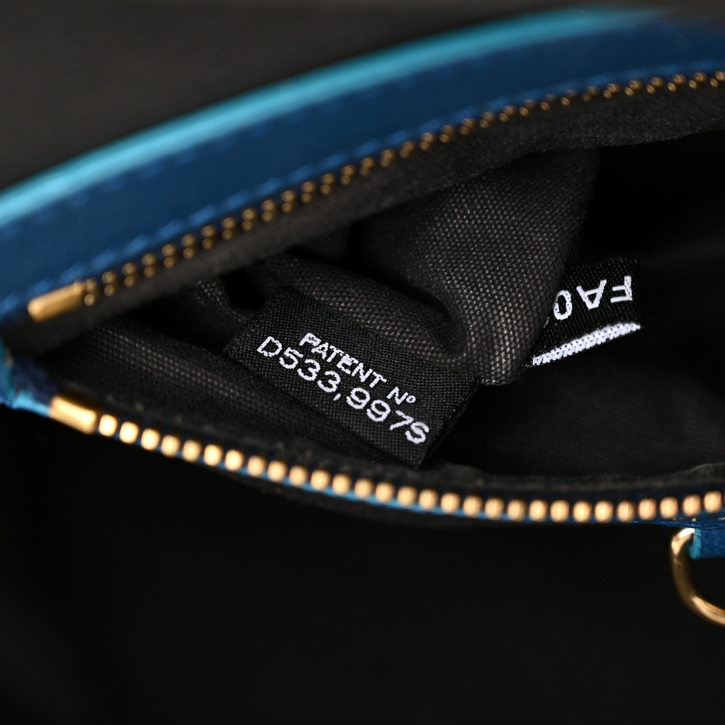 Calfskin Quilted Studded Stam Blue