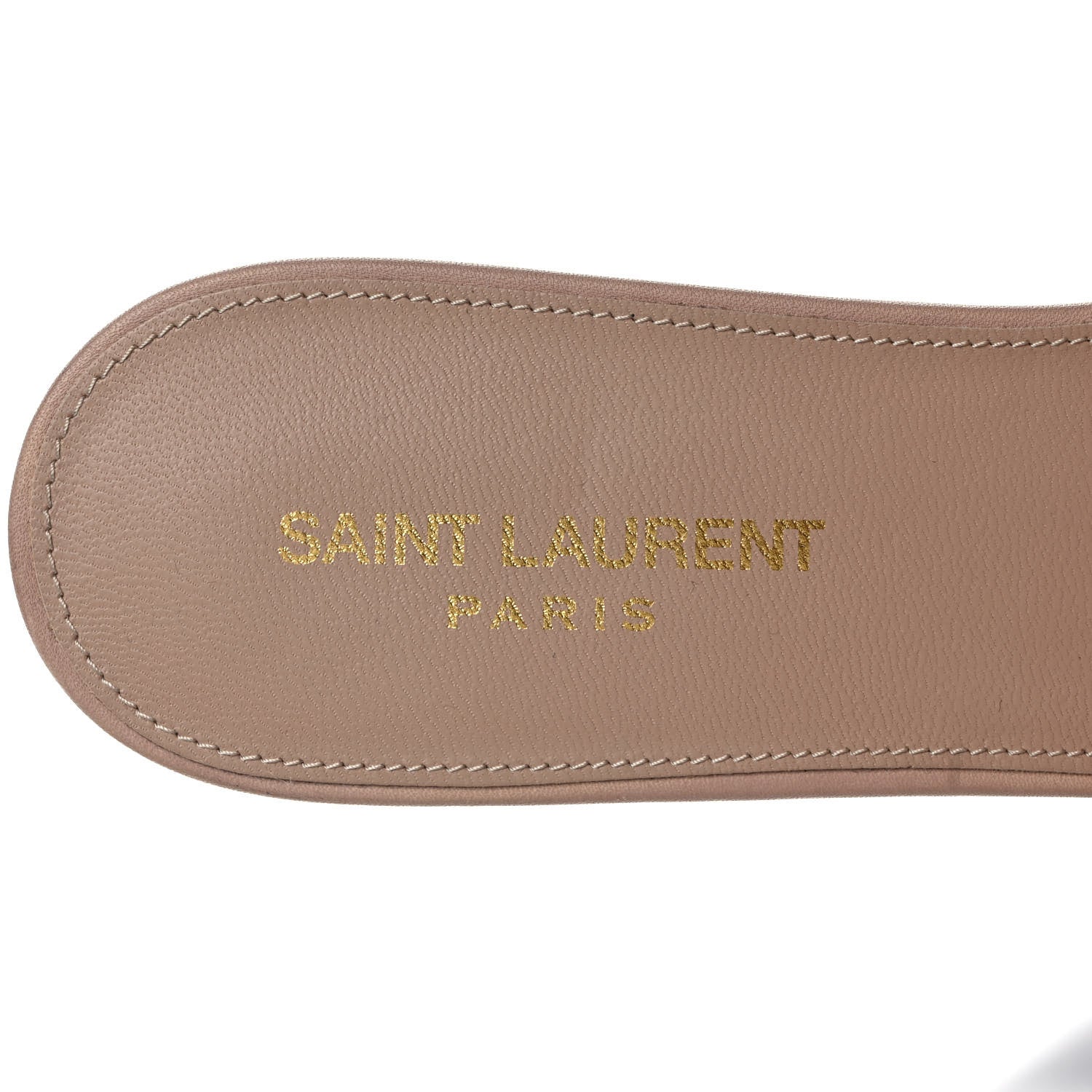 Saint Laurent Calfskin Tribute 05 Slide Sandals 40 Nude 7 of 8
