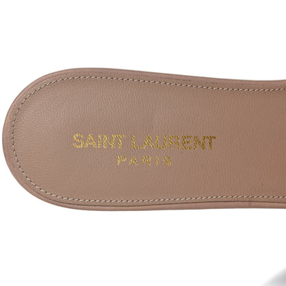 Saint Laurent Calfskin Tribute 05 Slide Sandals 40 Nude 7 of 8