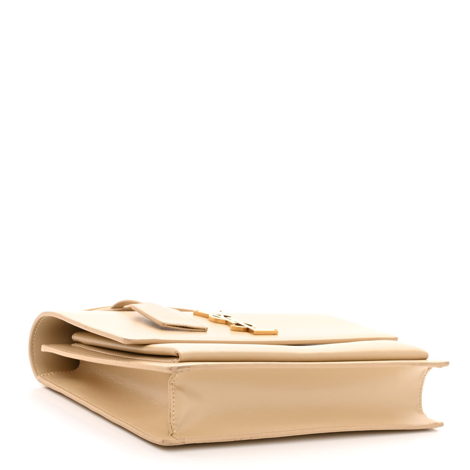 Saint Laurent Smooth Calfskin Medium Monogram Sunset Satchel Beige 4 of 11