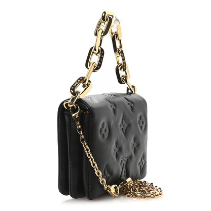 Louis Vuitton Lambskin Embossed Monogram Coussin Belt Bag Black 3 of 9