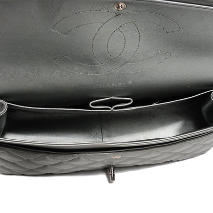 Chanel Lambskin Quilted Jumbo Double Flap Silver 7 of 8