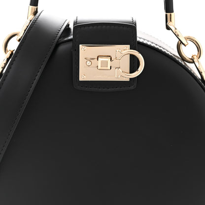 Salvatore Ferragamo Calfskin Round Studio Crossbody Black 7 of 9