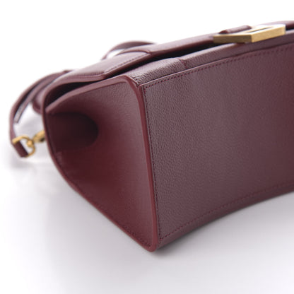 Balenciaga Grained Calfskin Small Hourglass Top Handle Bag Dark Red 6 of 9