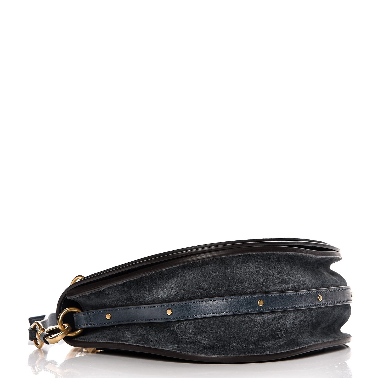 Calfskin Medium Nile Bracelet Bag Silver Blue