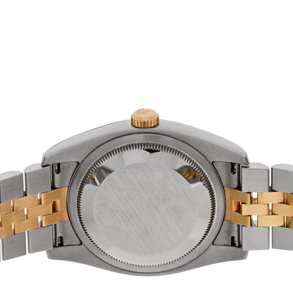 Rolex Stainless Steel 18K Yellow Gold Diamond Mother of Pearl 36mm Oyster Perpetual Datejust Watch 116233 4 of 5