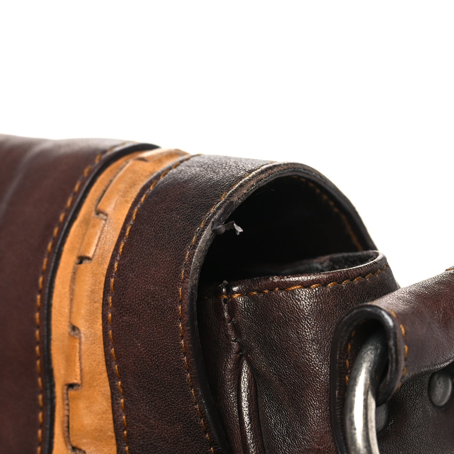 Calfskin Large Gaucho Double Saddle Bag Brown