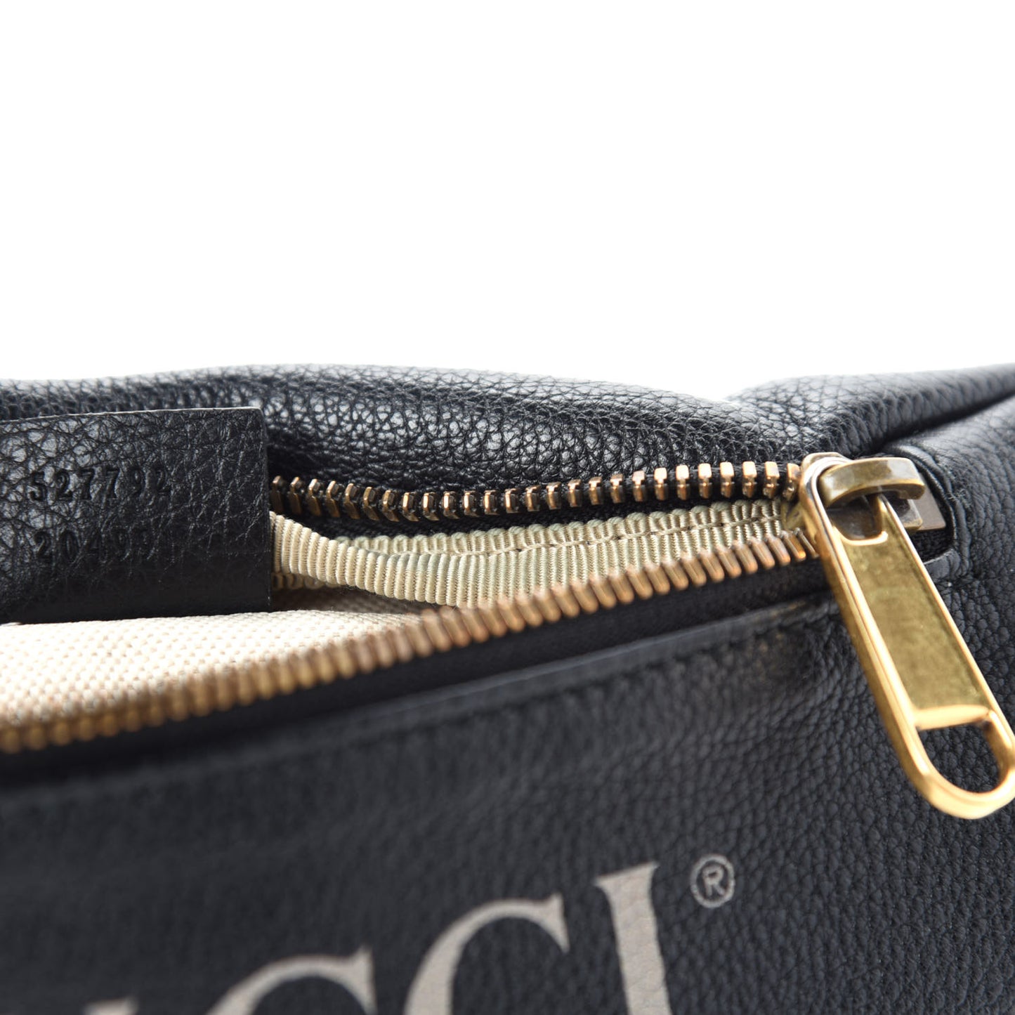 Grained Calfskin Small Logo Belt Bag Black