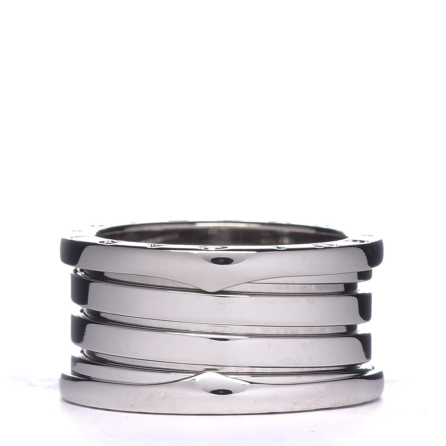 Bulgari 18K White Gold B.Zero1 Four-Band Ring 54 6.75 3 of 5
