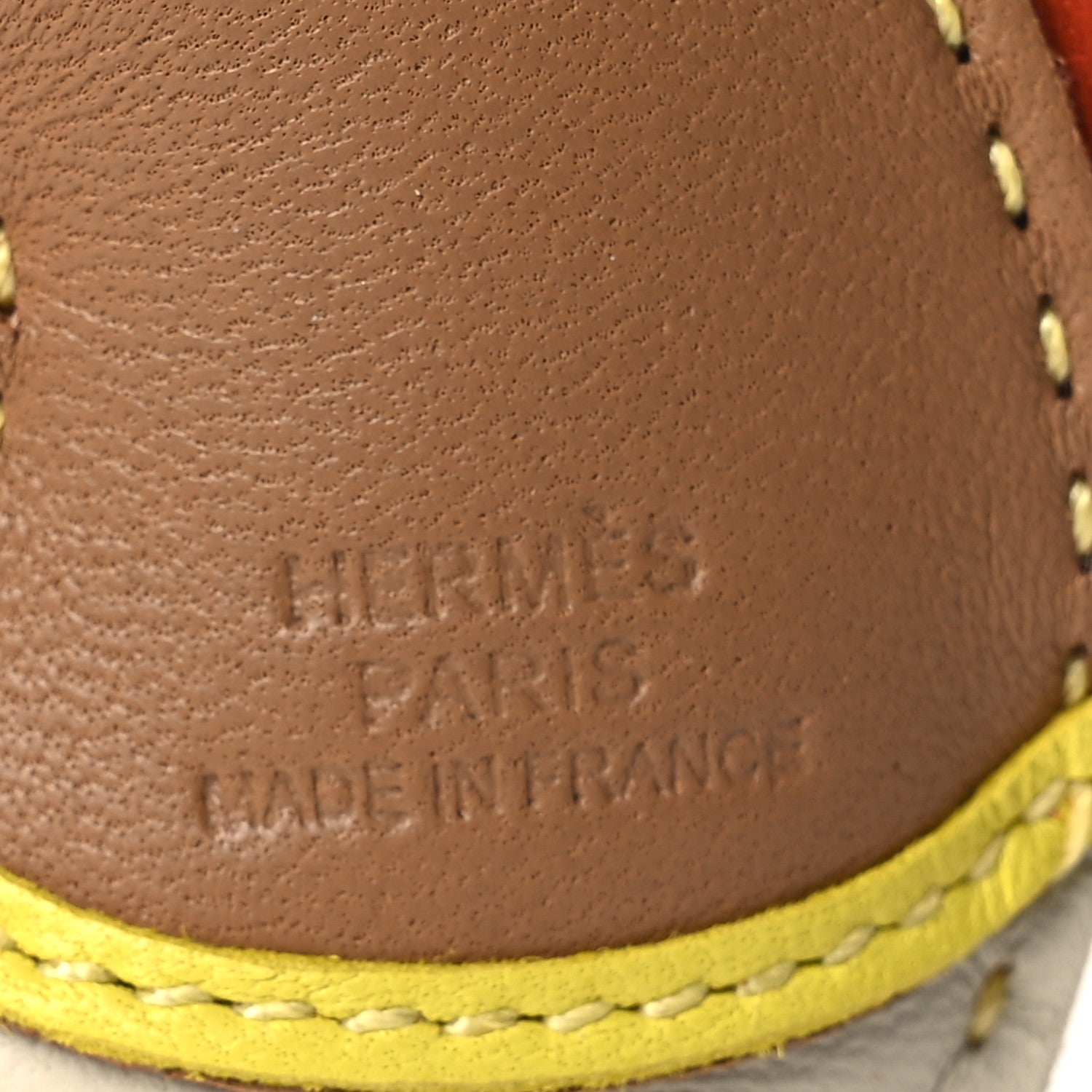 Hermes Milo Lambskin Geegee Savannah Bag Charm Chai Craie Lime 3 of 3