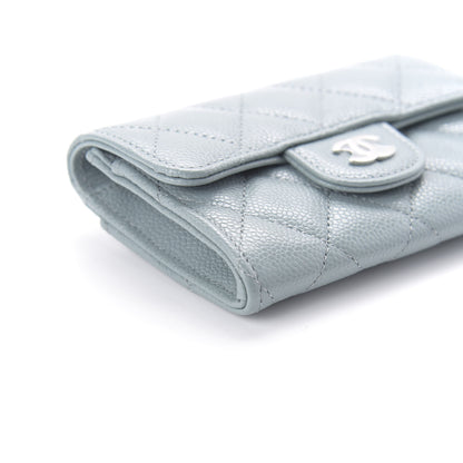 Chanel Caviar Quilted Flap Card Holder Wallet Blue 6 of 12