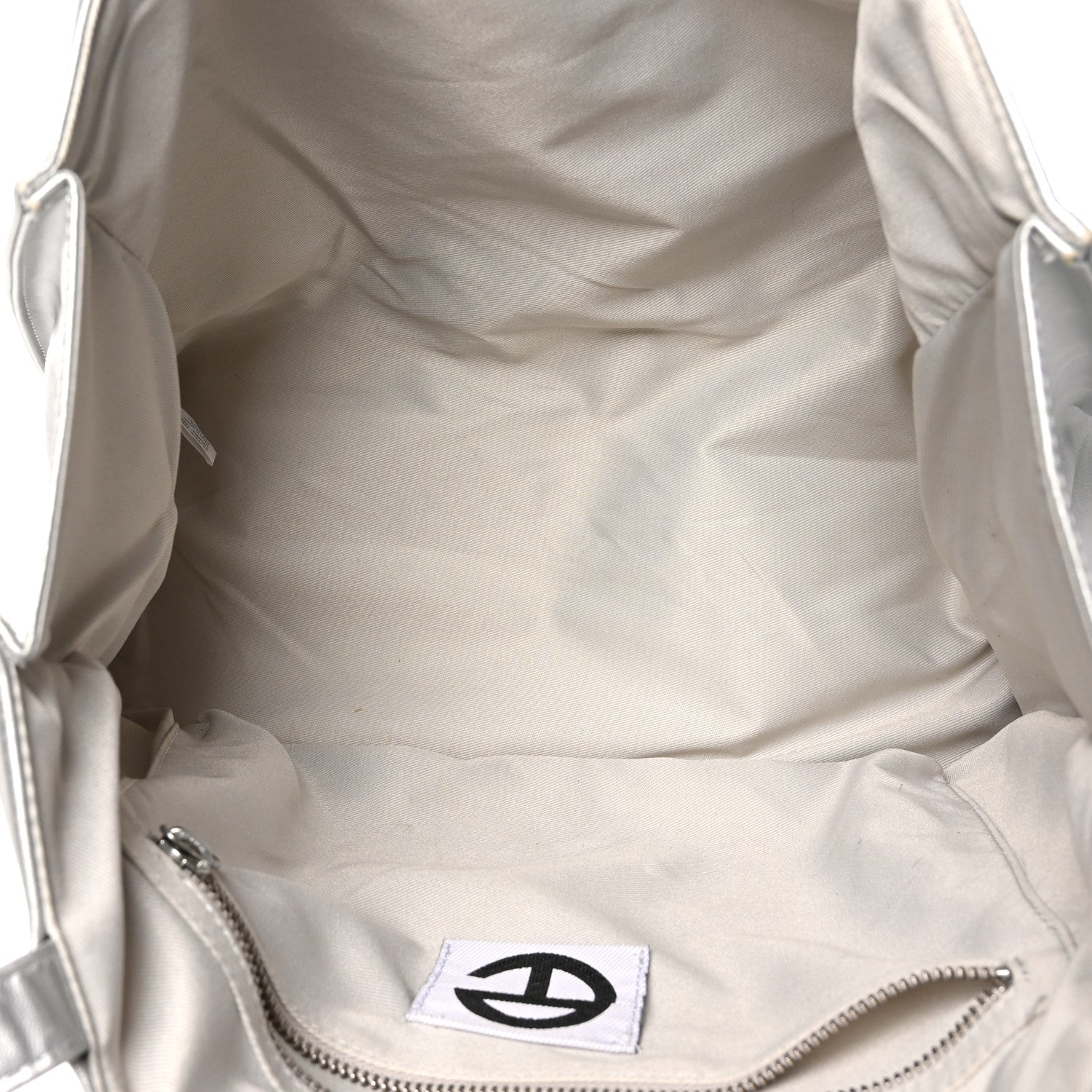 Telfar Metallic Vegan Leather Medium Shopping Bag Silver 4 of 12