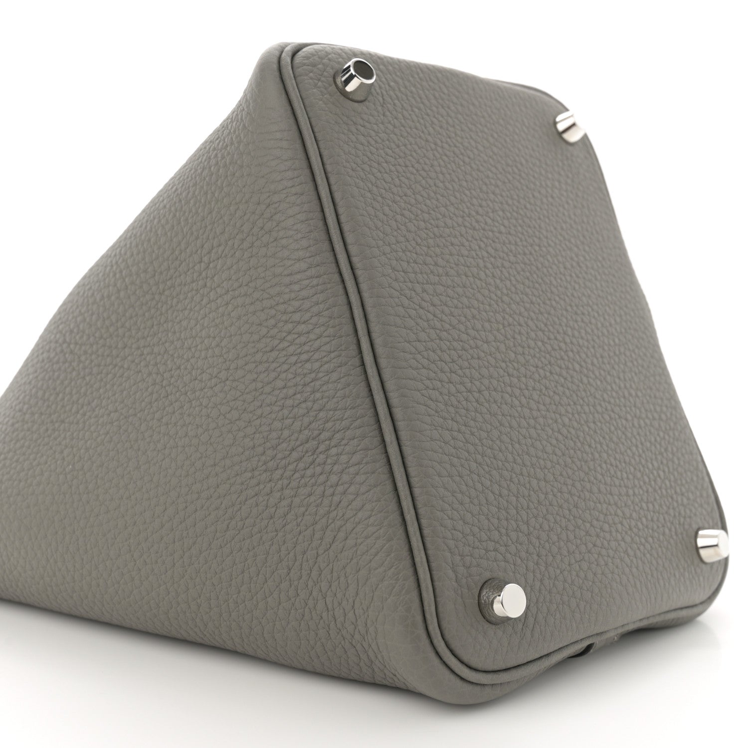Hermes Taurillon Clemence Picotin Lock 18 PM Gris Meyer 9 of 11