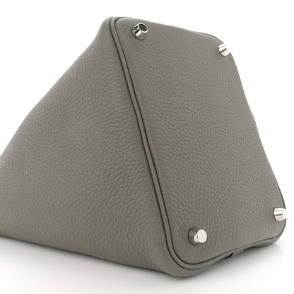 Hermes Taurillon Clemence Picotin Lock 18 PM Gris Meyer 9 of 11