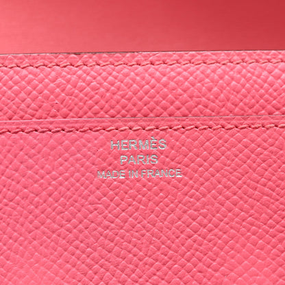 Hermes Epsom Constance Long Wallet Rose Azalee 6 of 11