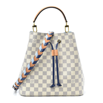 Louis Vuitton Damier Azur Braided Neonoe MM Blue 1 of 10