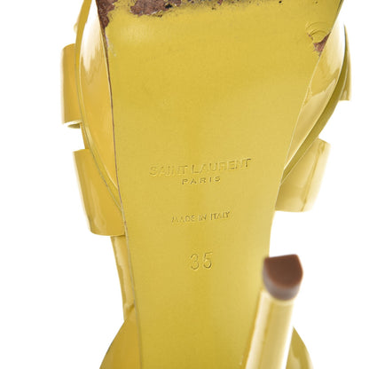 Saint Laurent Patent Tribute 105 Platform Sandals 35 Citron 9 of 19