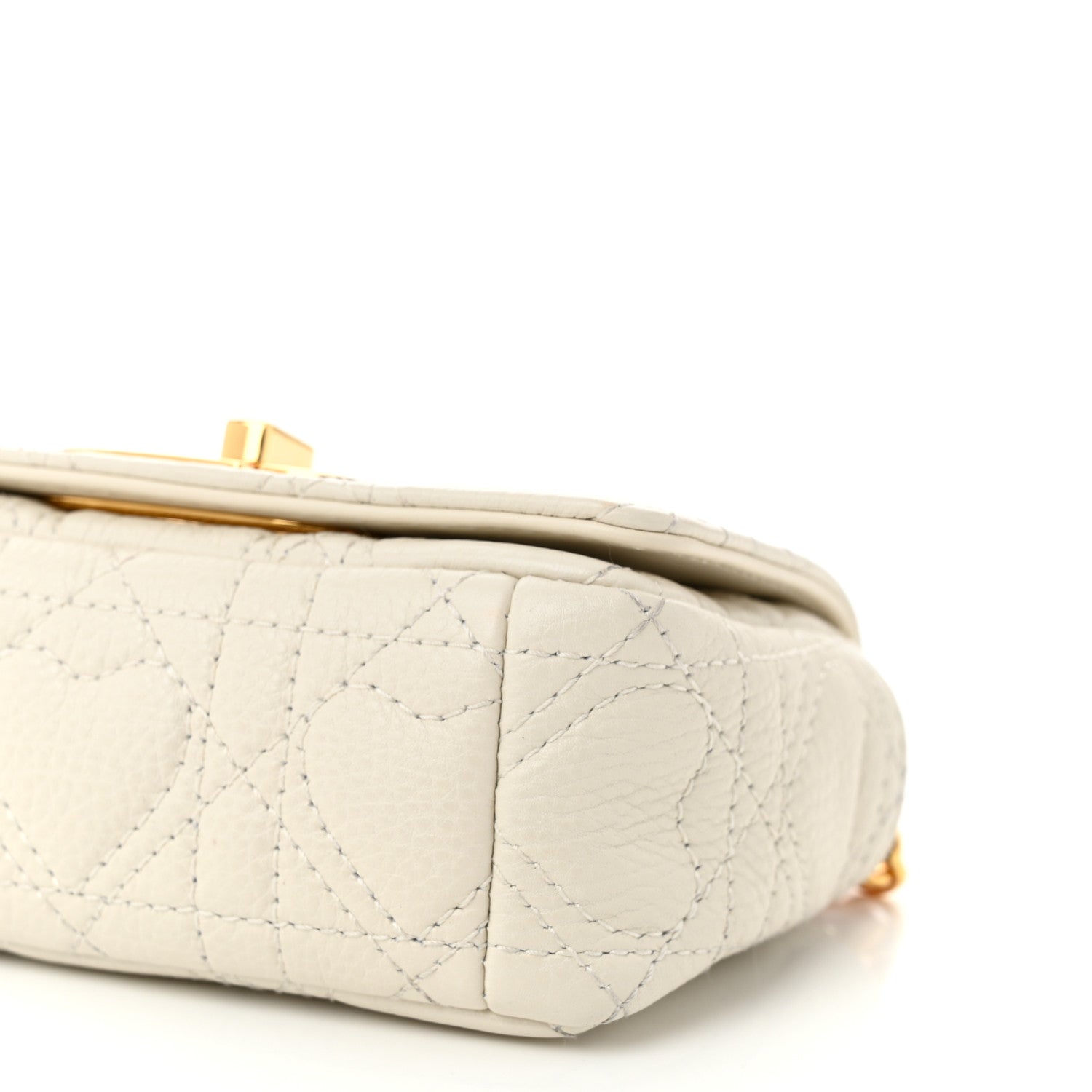 Christian Dior Supple Calfskin Cannage Dioramour Micro Caro Bag Latte 8 of 8