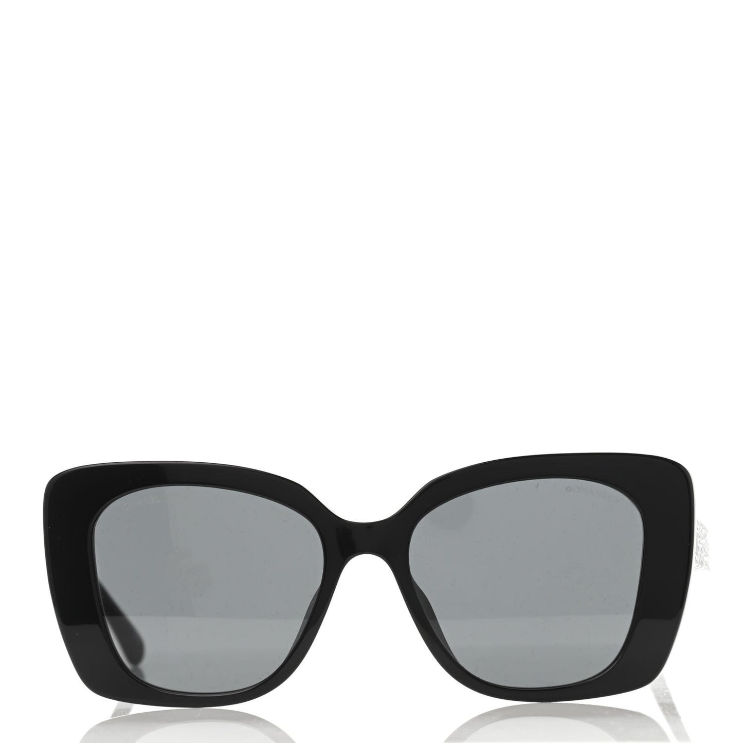 Acetate Strass Square Sunglasses 5422-B-A Black White