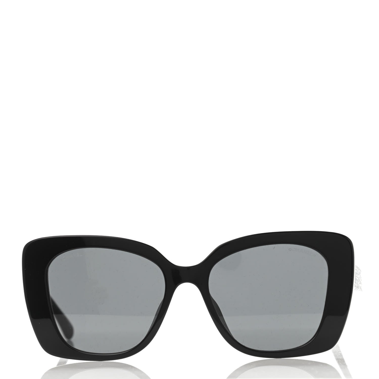 Chanel Acetate Strass Square Sunglasses 5422-B-A Black White 3 of 4