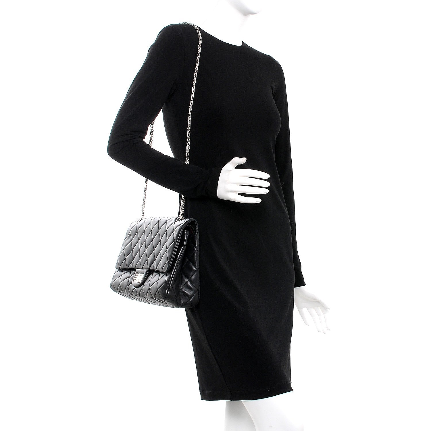 Chanel Lambskin Quilted 2.55 Reissue 227 Flap Black 2 of 10
