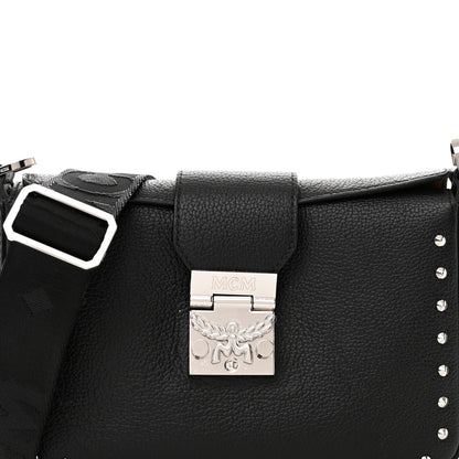 MCM Grained Calfskin Small Kaison Park Avenue Stud Crossbody Bag Black 7 of 12