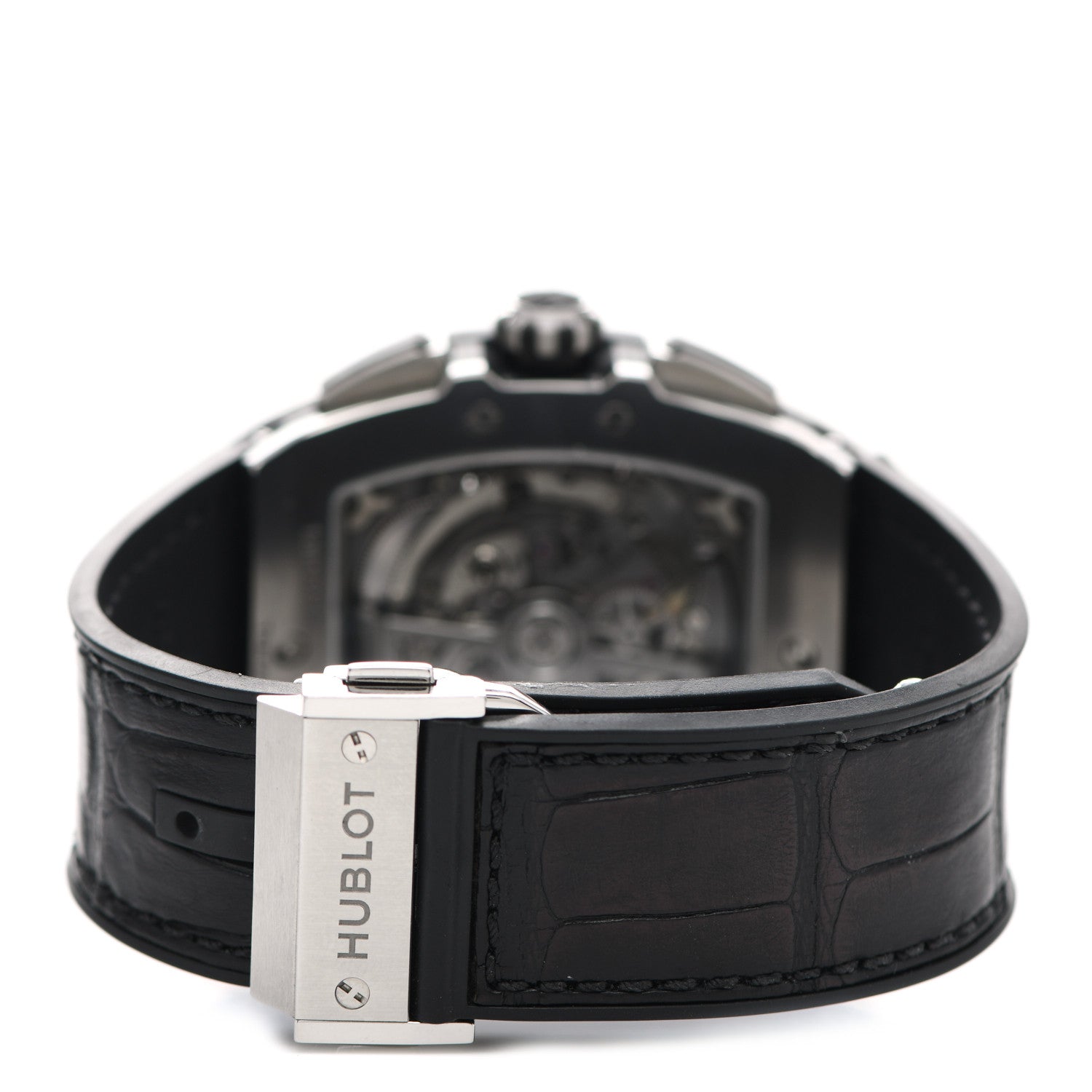 Hublot Titanium Alligator 42mm Spirit of Big Bang Automatic Watch Blue 641.NM.0173.LR 3 of 5