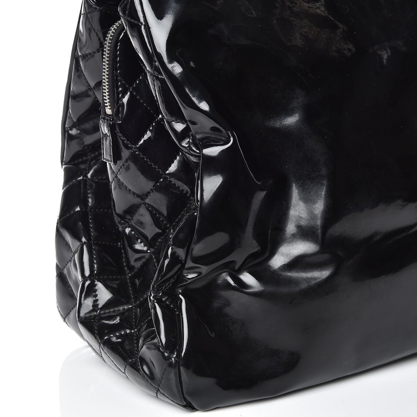 Vinyl Large Lipstick Tote Black
