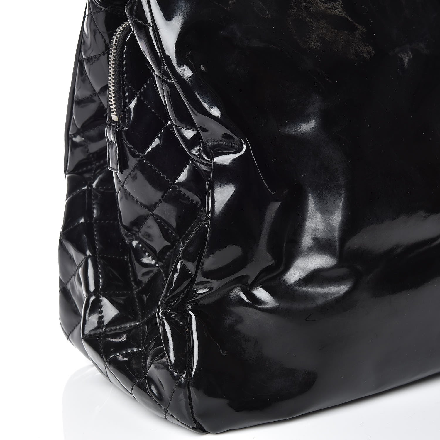 Chanel Vinyl Large Lipstick Tote Black 10 of 13
