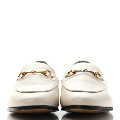 Gucci Lambskin Womens Brixton Horsebit Loafers 36.5 Mystic White 2 of 13