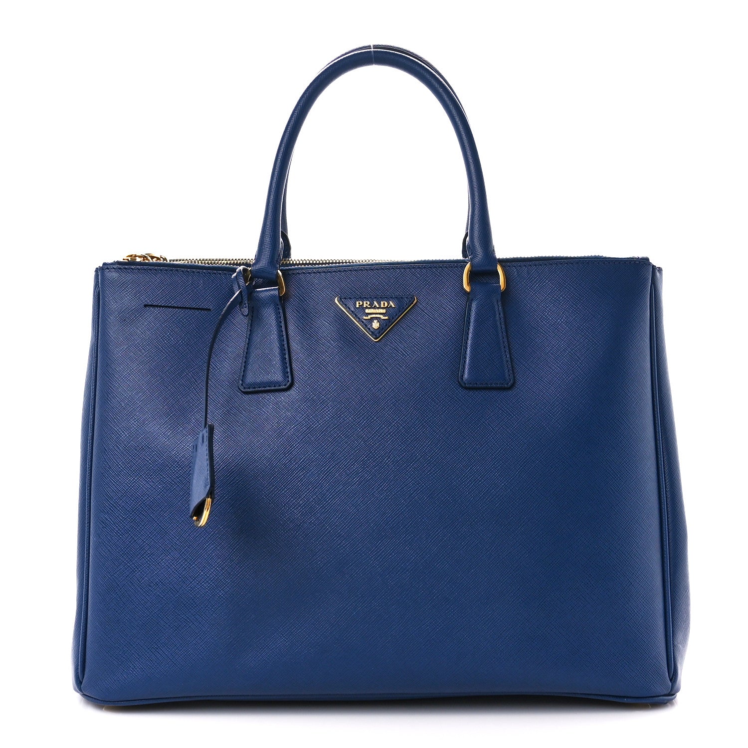 Prada Saffiano Large Galleria Double Zip Tote Bluette 1 of 16