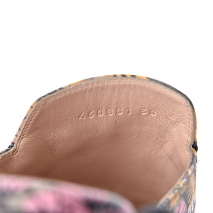 Gucci GG Supreme Monogram Bengal Womens Princetown Slippers 38 Beige Crop Pink 8 of 8