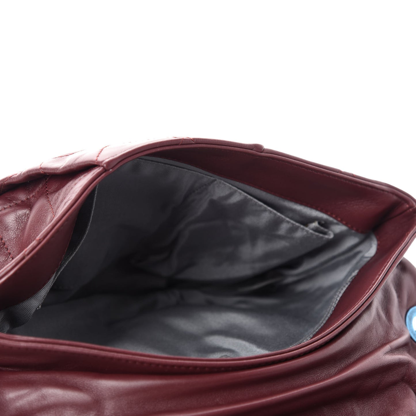 Calfskin Coco Pleats Large Messenger Flap Burgundy