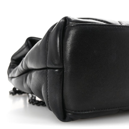 Saint Laurent Lambskin Quilted Monogram Monochrome Small Loulou Puffer Chain Satchel Black 8 of 9