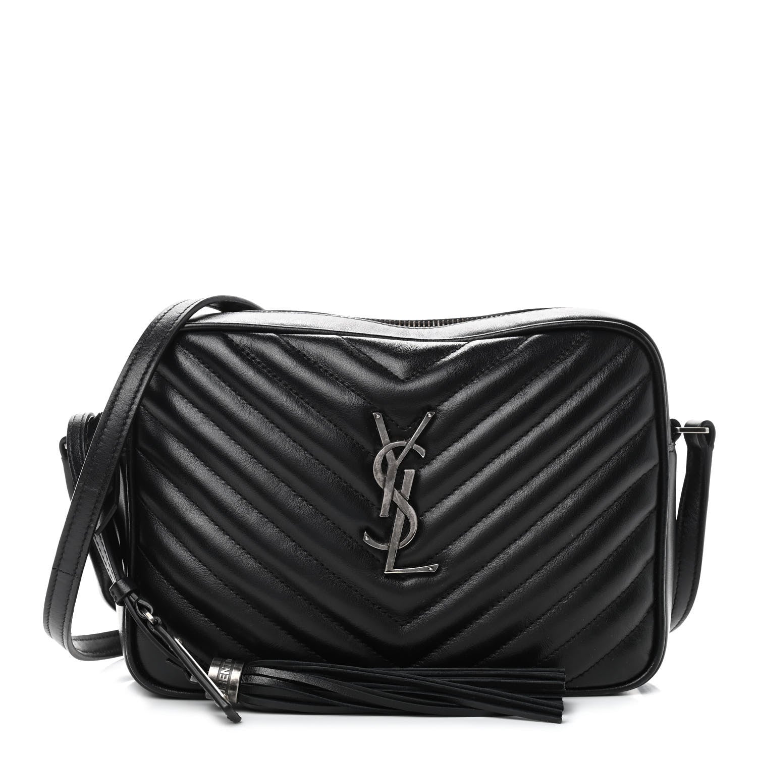 Saint Laurent Calfskin Matelasse Monogram Lou Camera Bag Black 1 of 9