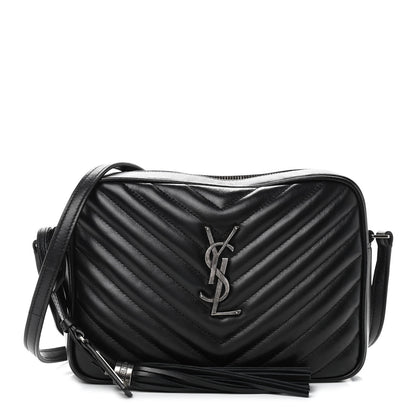 Saint Laurent Calfskin Matelasse Monogram Lou Camera Bag Black 1 of 9
