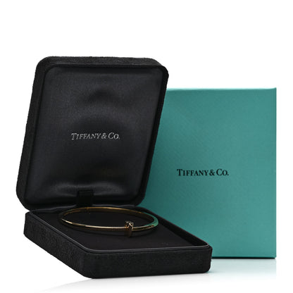 Tiffany 18K Yellow Gold Narrow T T1 Hinged Bangle Bracelet 4 of 4