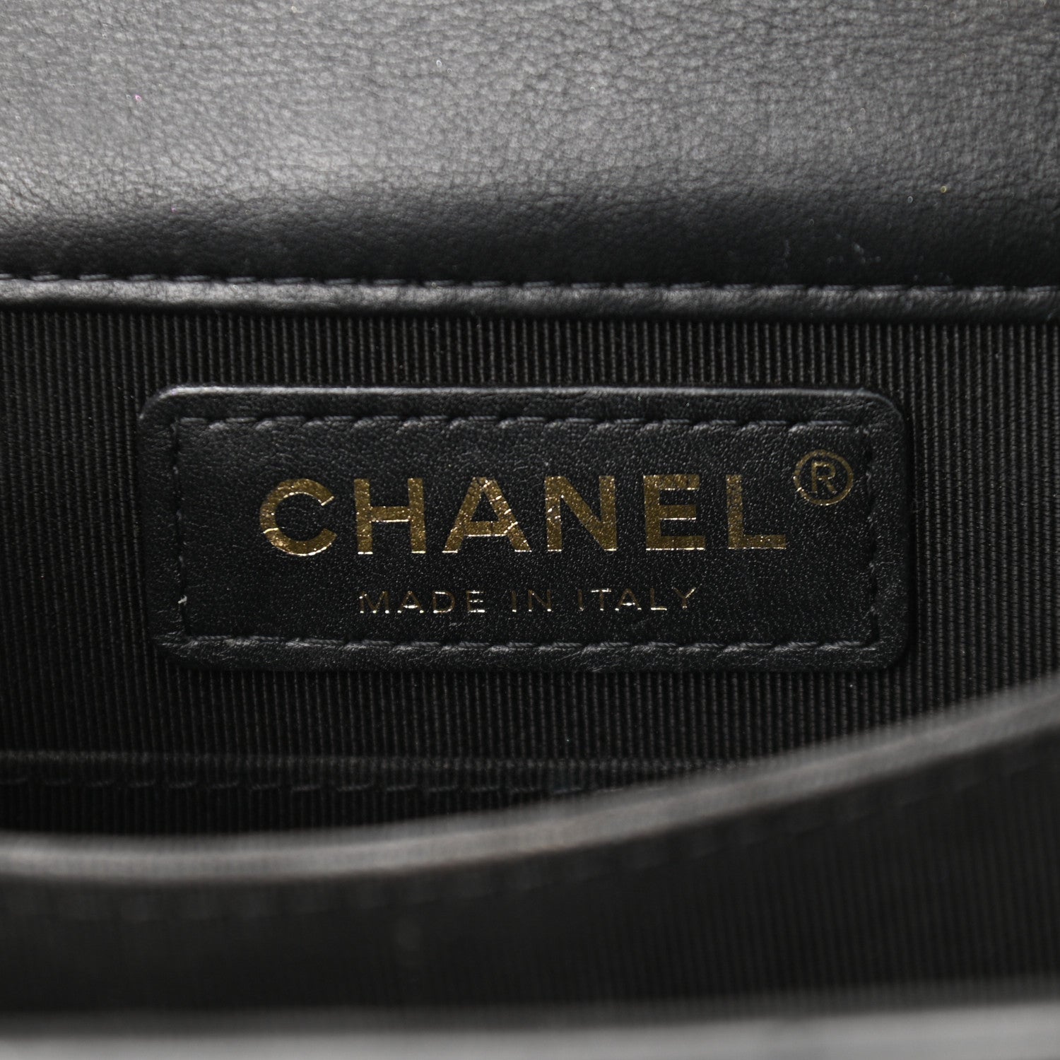 Chanel Calfskin Chrevron Quilted North South Boy Flap Black 6 of 10