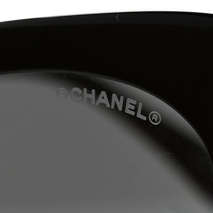Chanel Acetate Strass Square Sunglasses 5422-B Black White 7 of 9