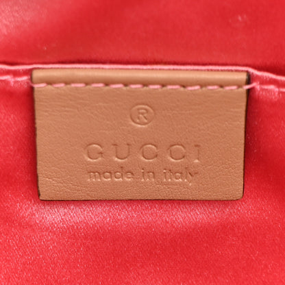 Gucci Metallic Calfskin Matelasse Studded Small Pearly GG Marmont Chain Shoulder Bag Silver 5 of 9