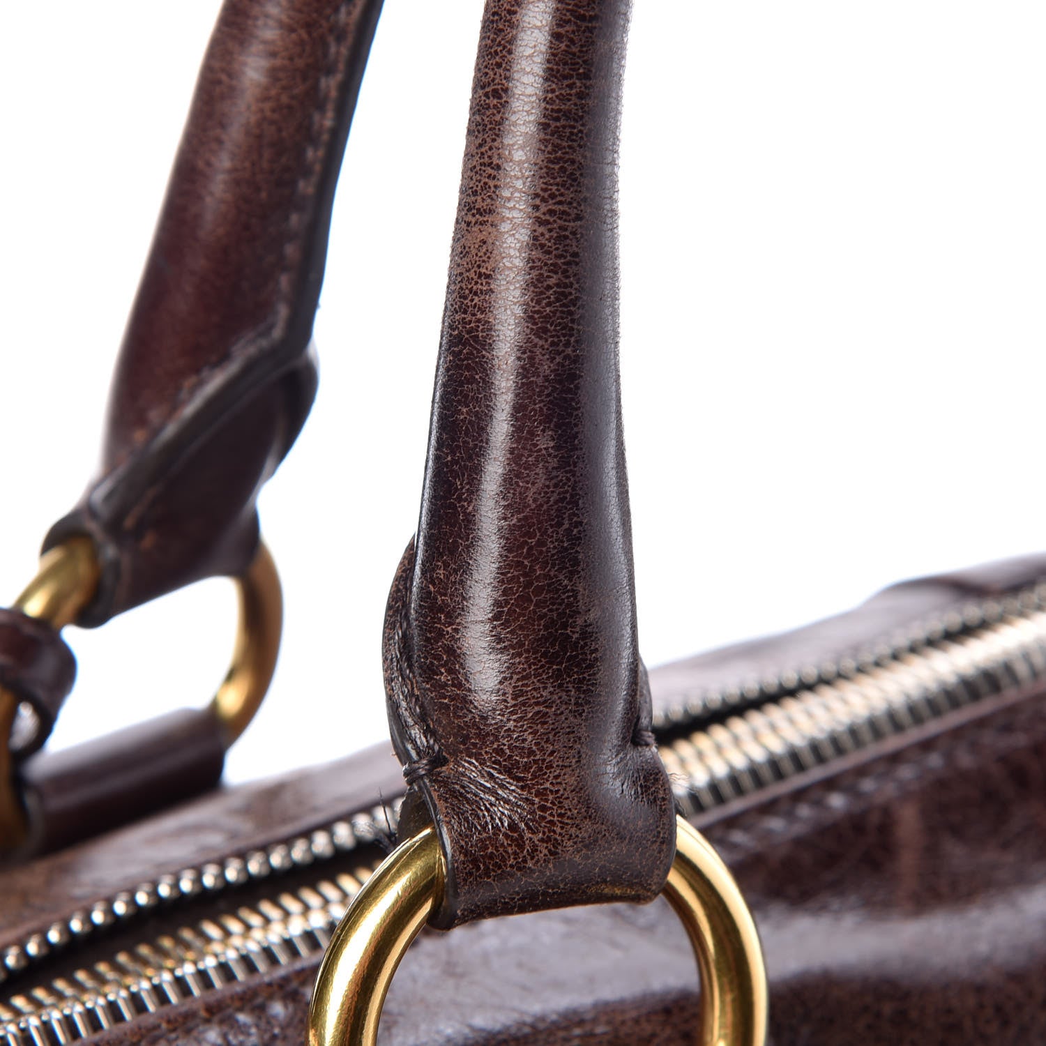 Prada Vitello Shine Shopping Satchel Brown 13 of 23