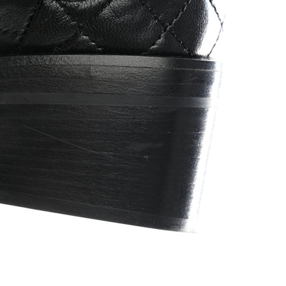 Chanel Lambskin Quilted Cap Toe CC Turnlock Booties 35 Black 9 of 12