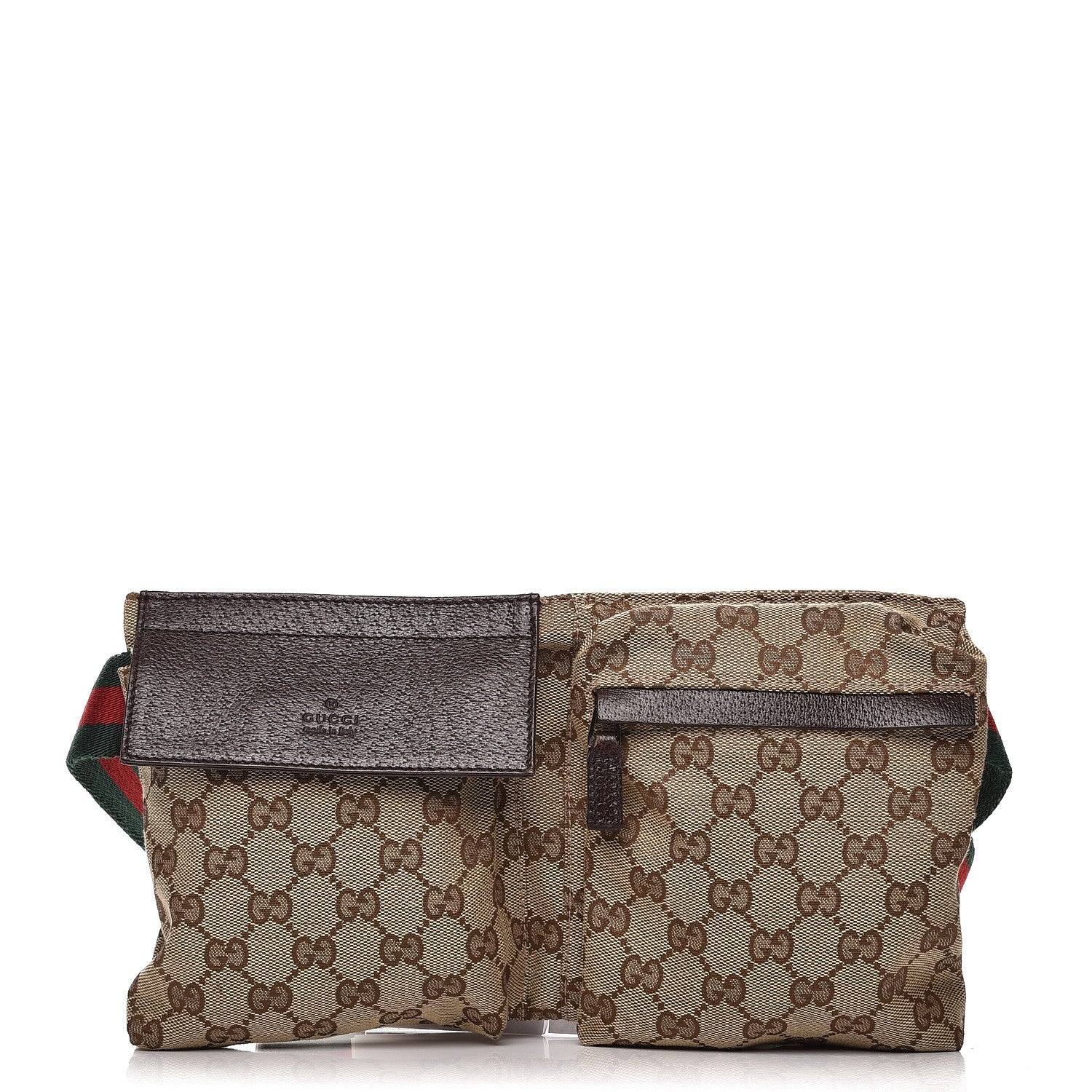 Gucci Monogram Web Belt Bag Dark Brown 1 of 6