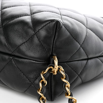 Chanel Lambskin Quilted Maxi Hobo Black 8 of 8