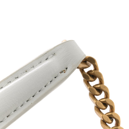 Saint Laurent New Aspen Calfskin Bi-Color Monogram Sunset Chain Wallet Black Dirty White 11 of 14