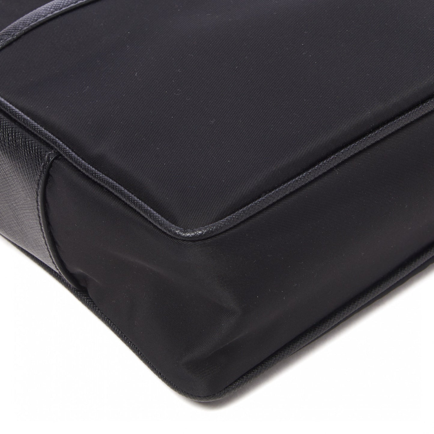 Tessuto Nylon Saffiano Shoulder Bag Black