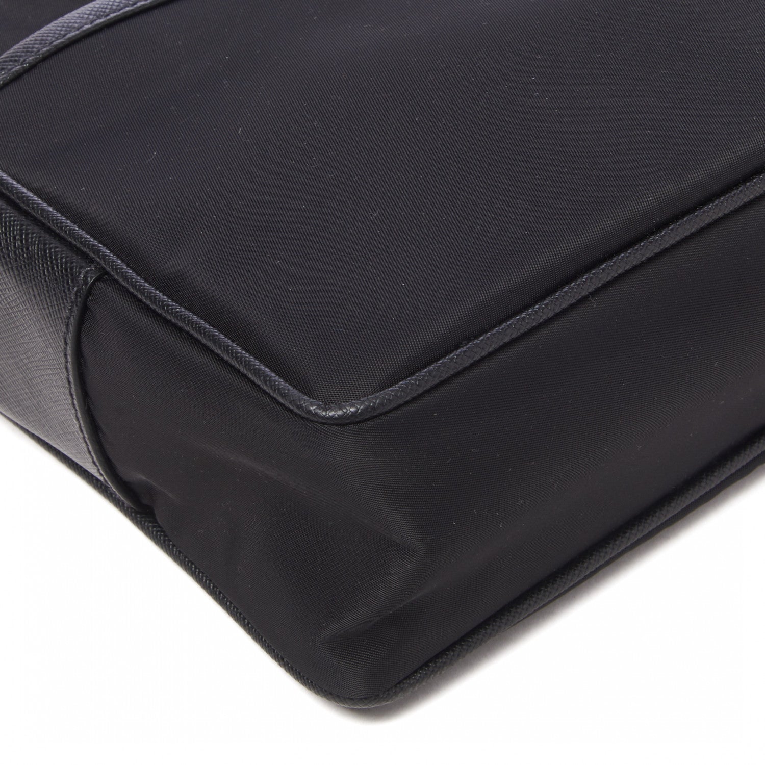 Prada Tessuto Nylon Saffiano Shoulder Bag Black 5 of 8