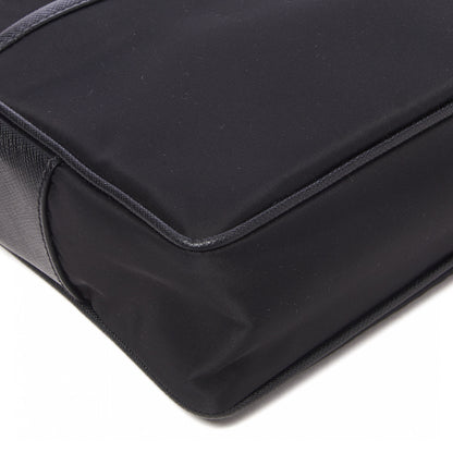 Prada Tessuto Nylon Saffiano Shoulder Bag Black 5 of 8