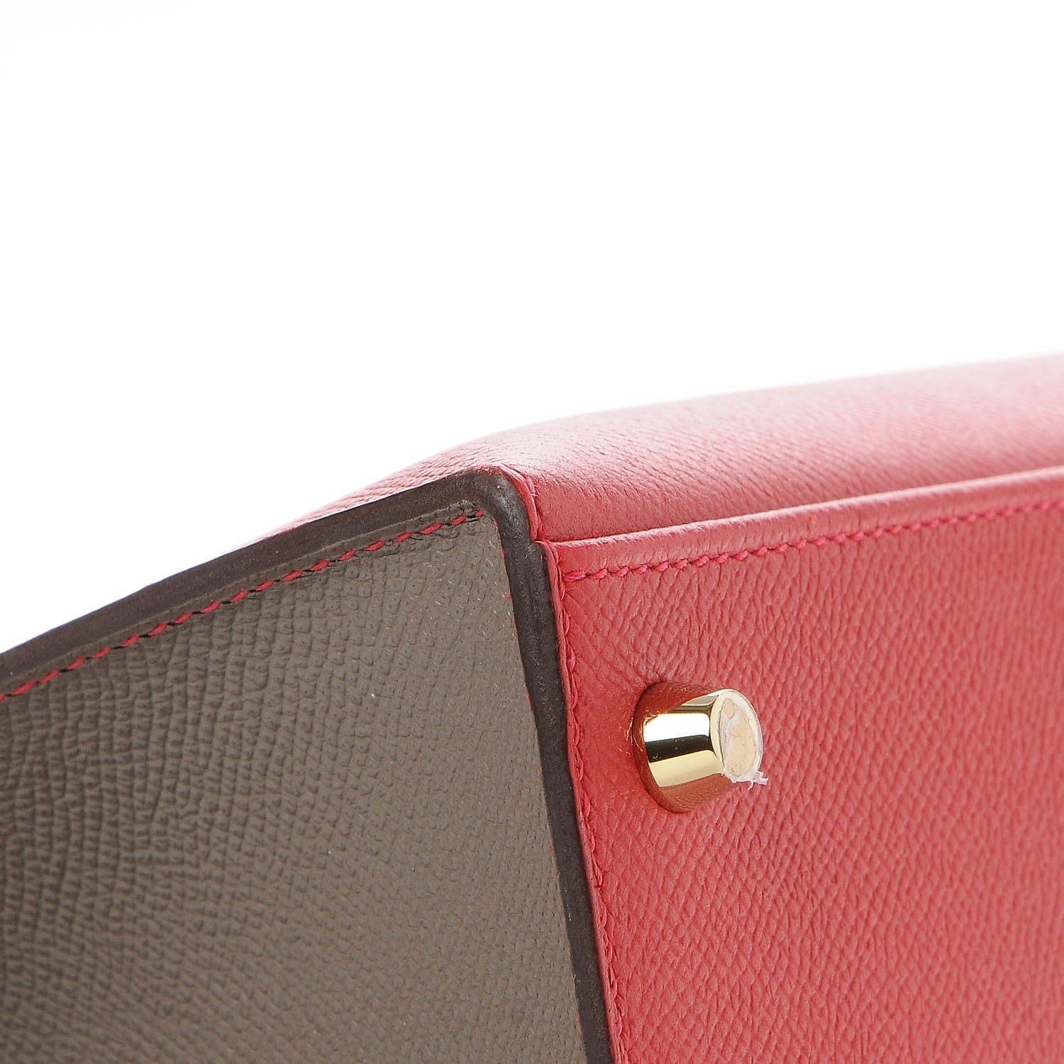 Hermes Epsom Horseshoe Kelly Sellier 28 Rouge Casaque Etain 35 of 36
